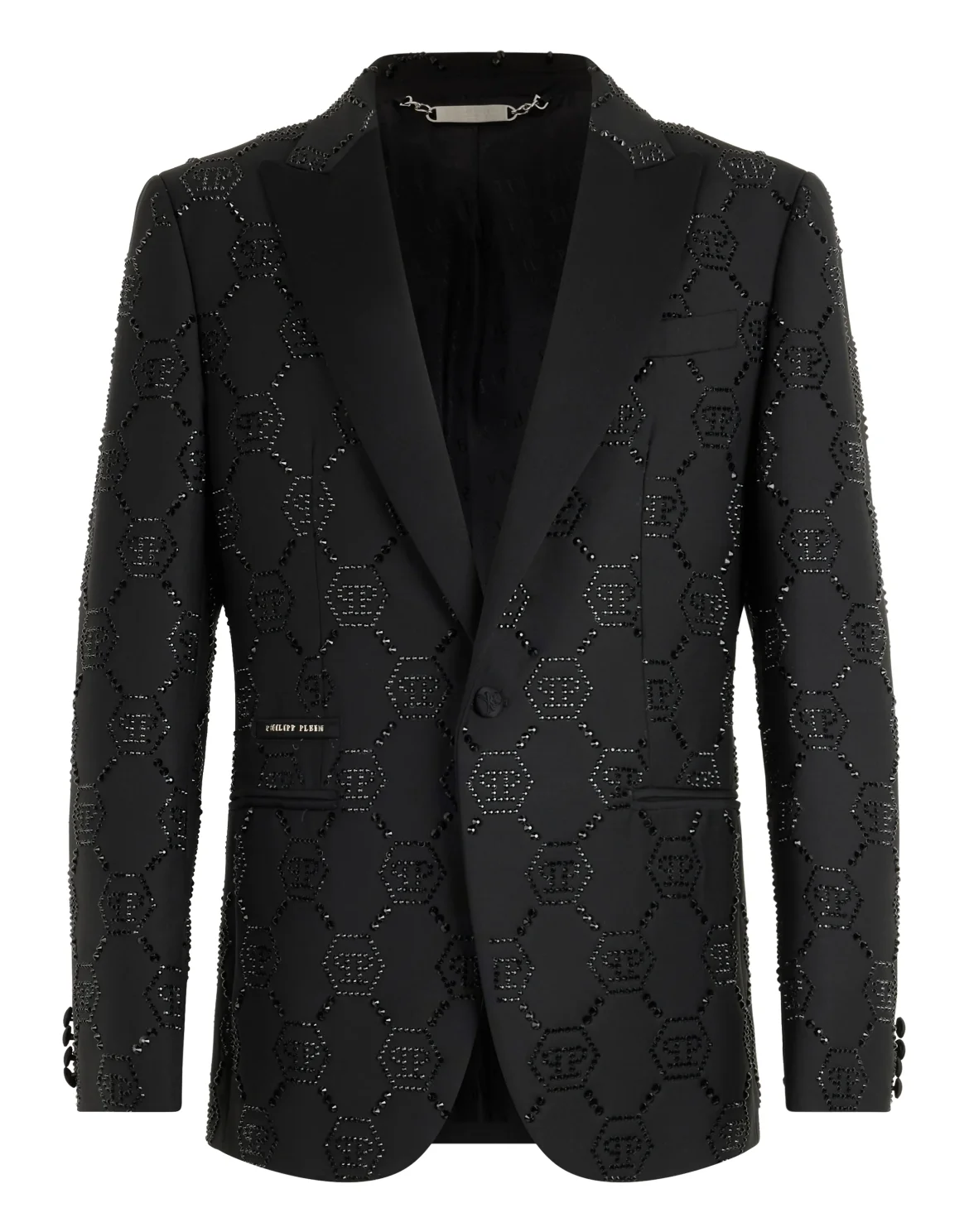 Wool Blazer With Stin Details Monogram, цвет: Черный