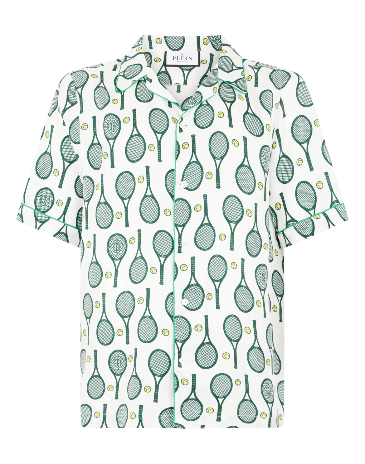 Silk Bowling Shirt Tennis, цвет: Белый