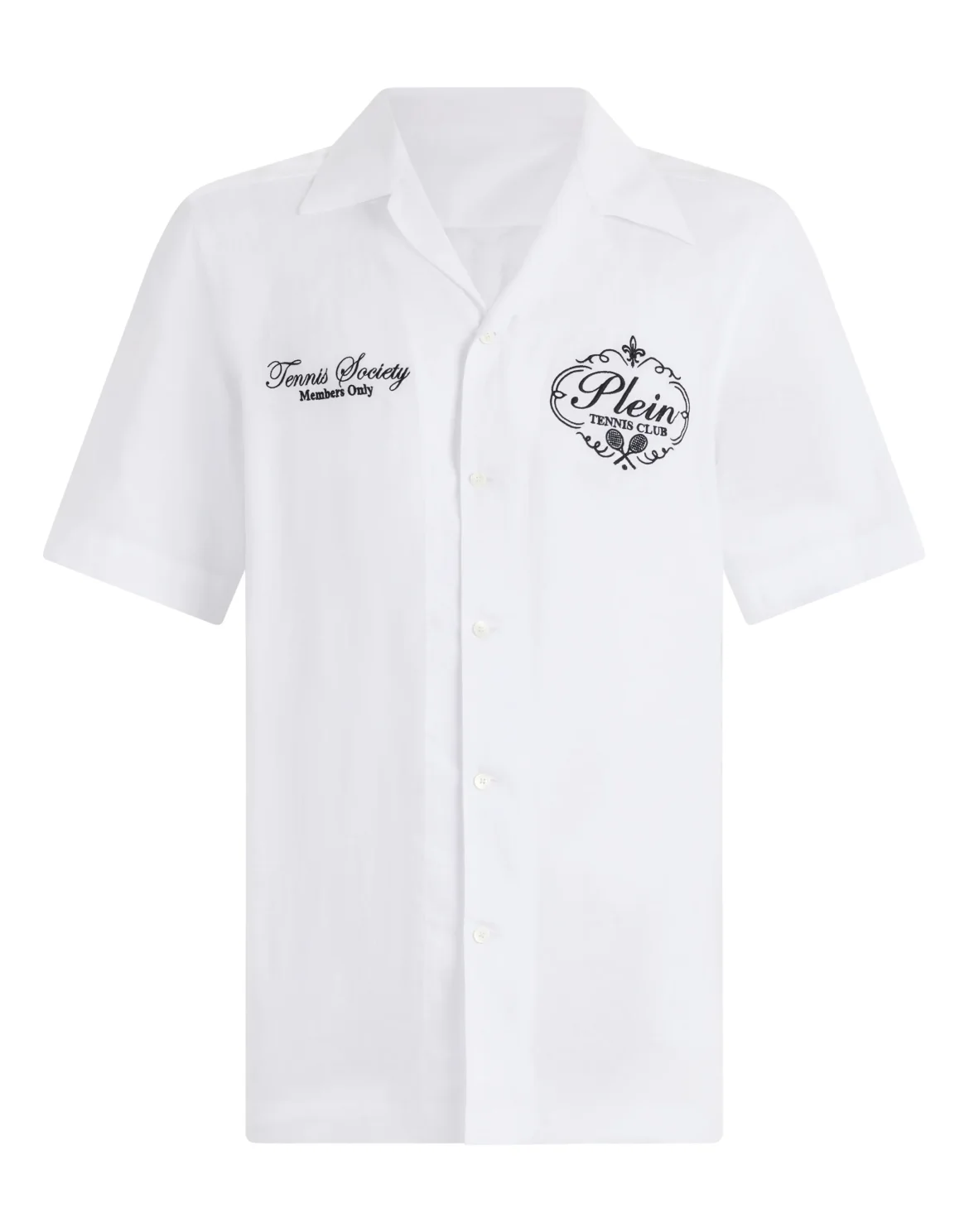 Linen Bowling Shirt Tennis Club, цвет: Белый