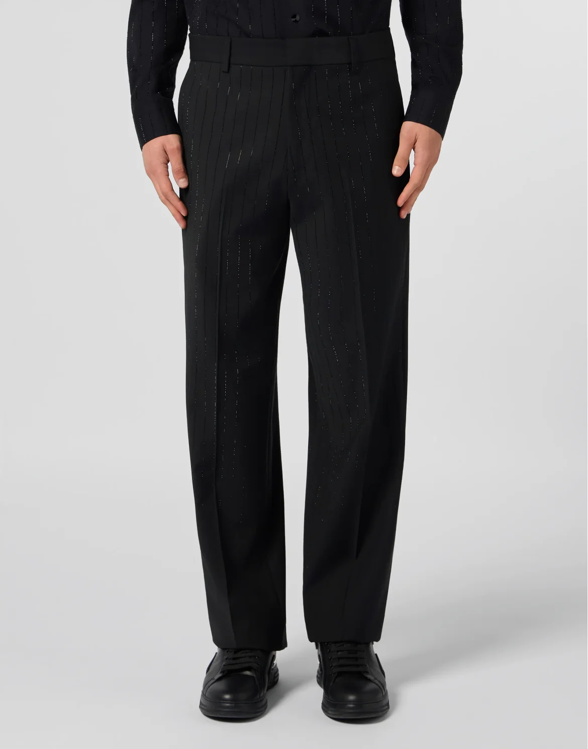 Loose Fit Trousers Degrade Stones, цвет: Черный