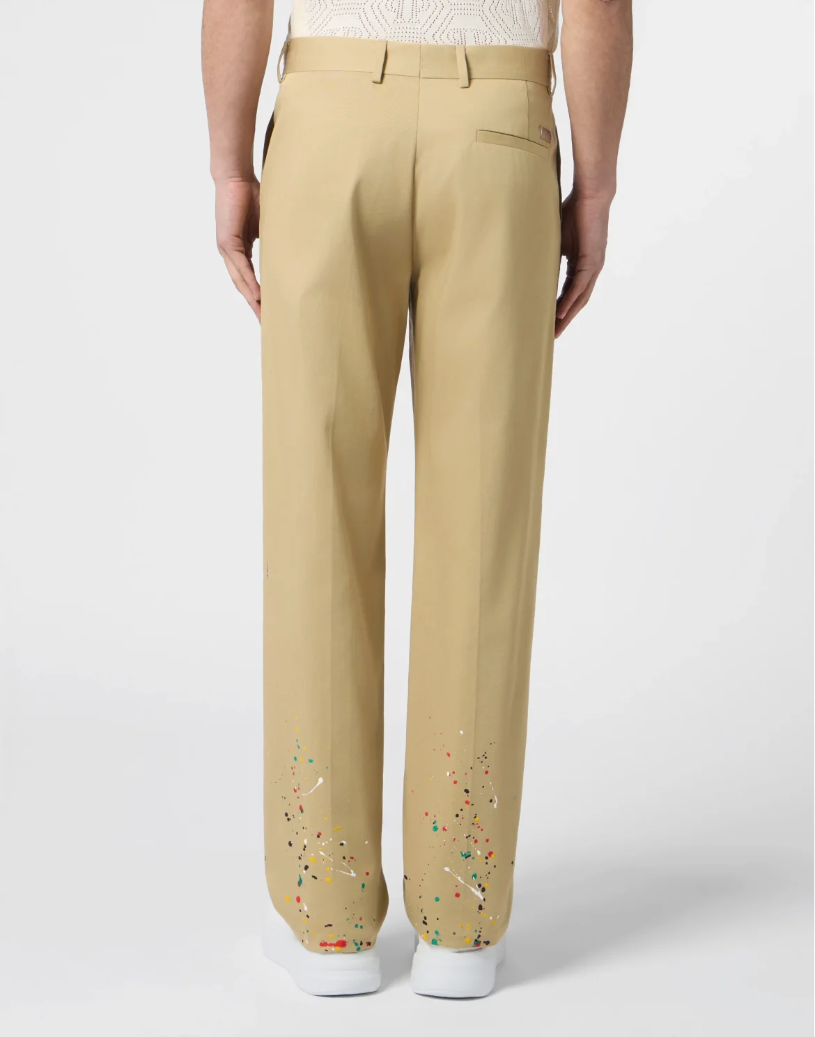 Loose Fit Trousers Painted Painted, цвет: Бежевый