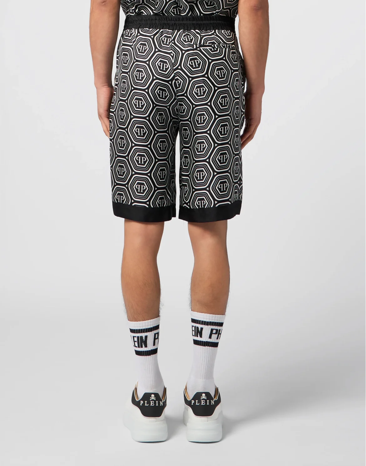 Silk Drawstring Shorts Monogram 70's, цвет: Черный