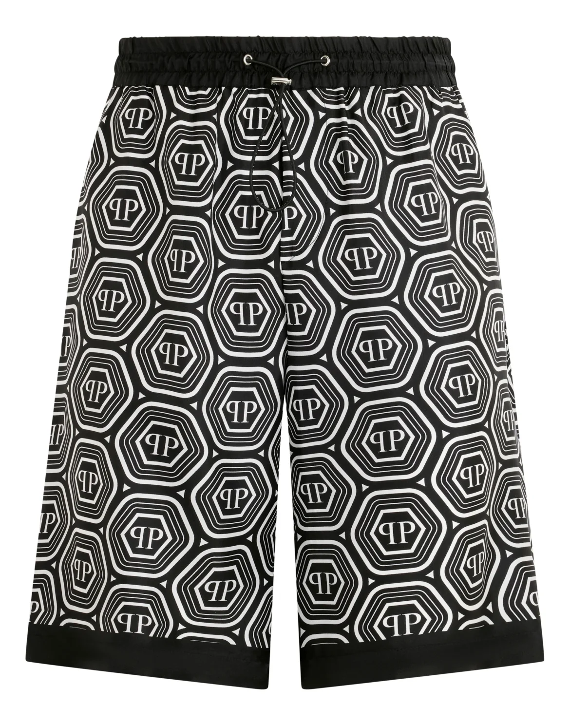 Silk Drawstring Shorts Monogram 70's, цвет: Черный