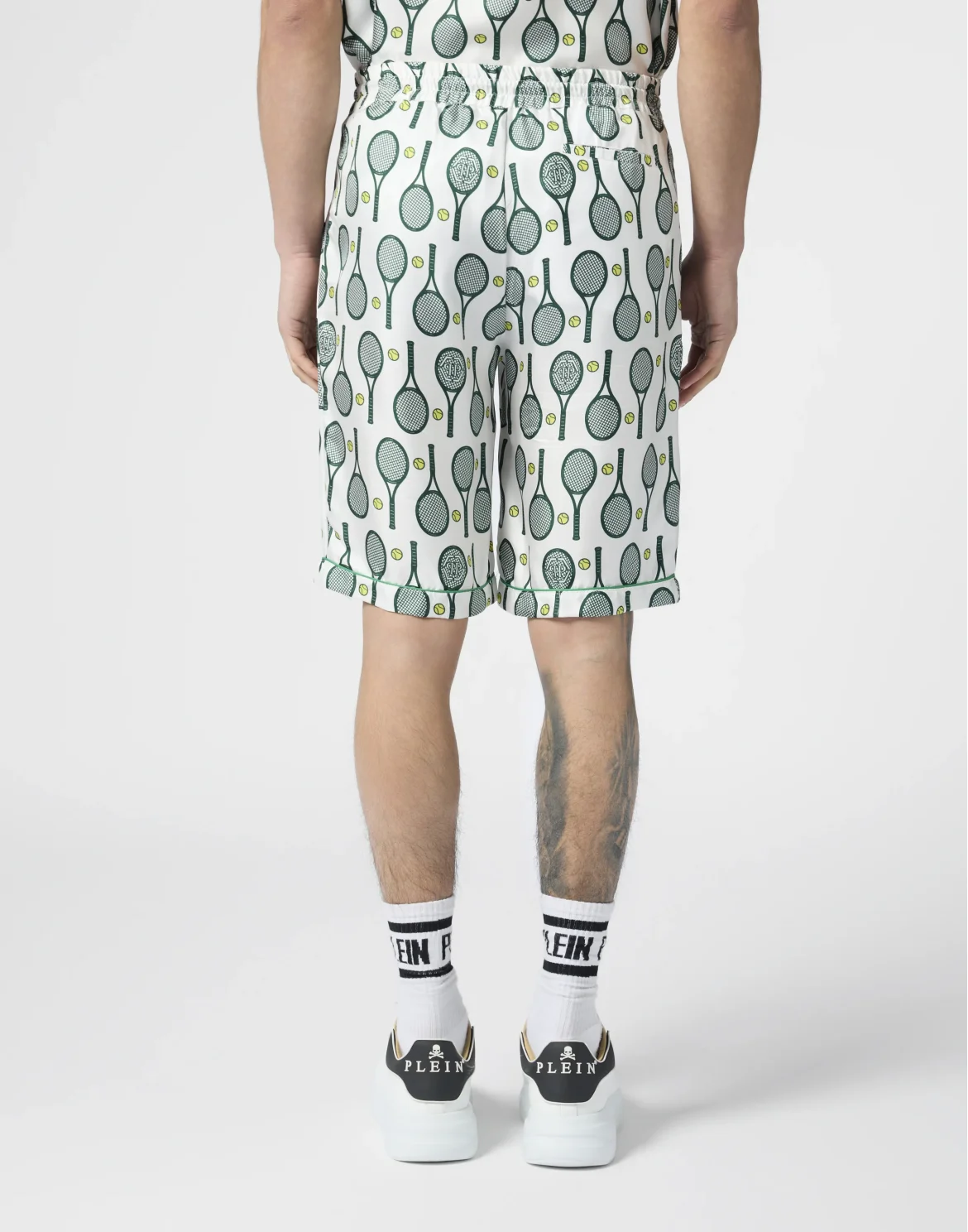 Silk Drawstring Shorts Tennis, цвет: Белый