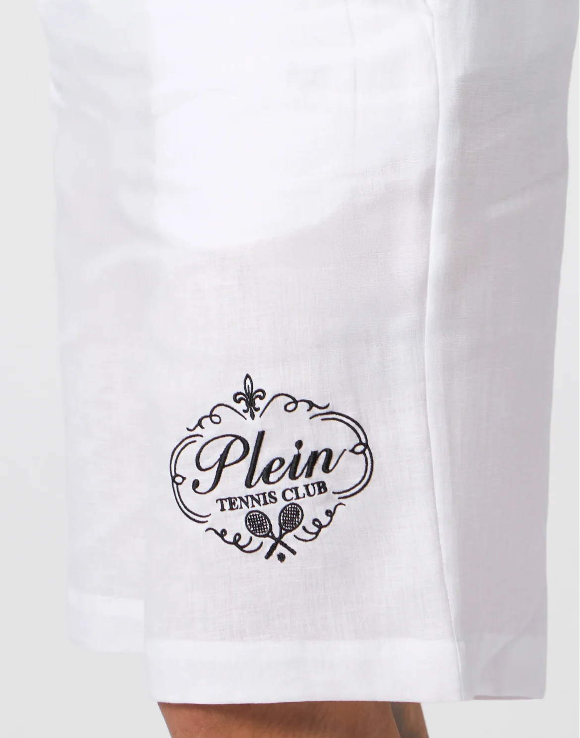 Linen Drawstring Shorts Tennis Club, цвет: Белый