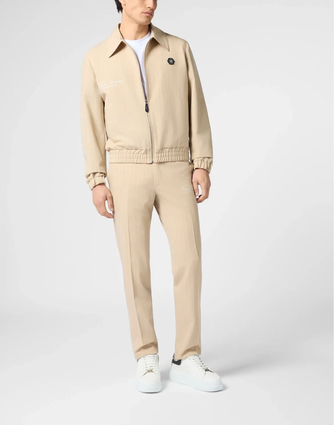 Joy Fit Trousers Pinstripe Tennis, цвет: Бежевый