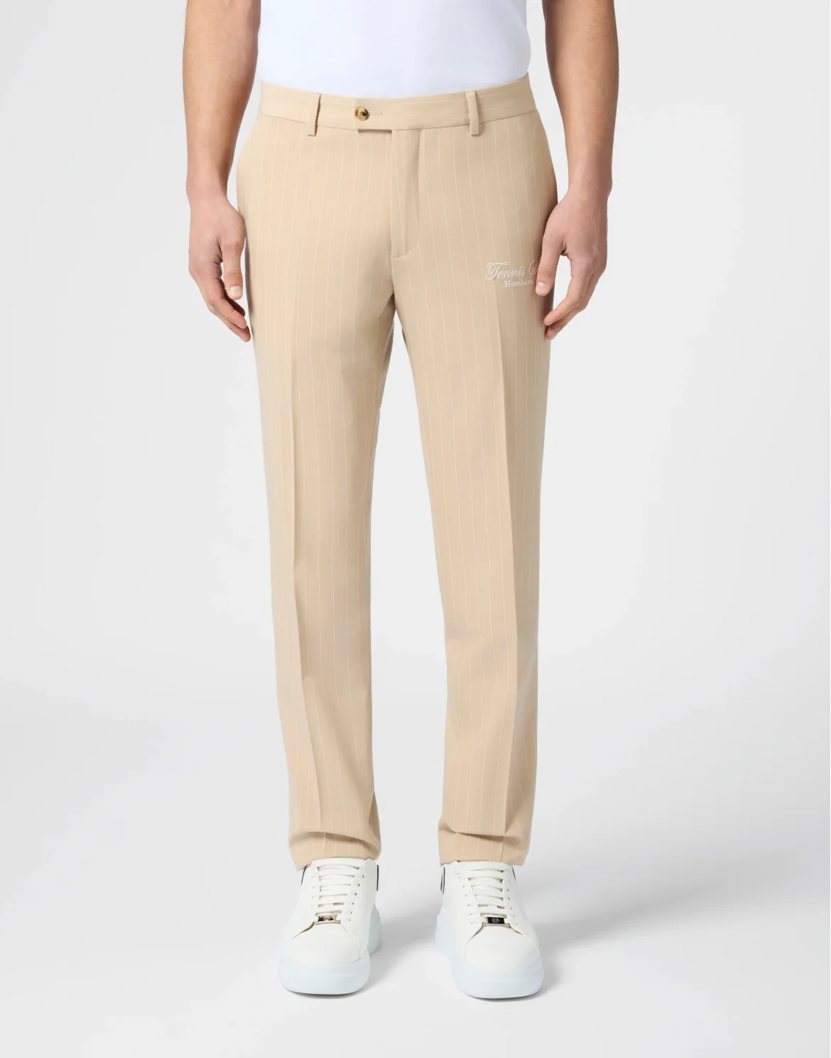 Joy Fit Trousers Pinstripe Tennis, цвет: Бежевый