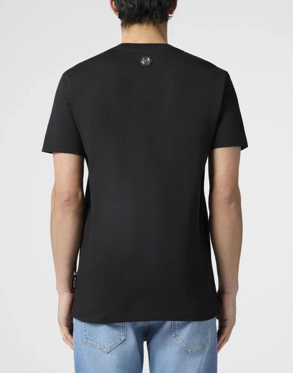 Round Neck T-Shirt Paint Splash Skull, цвет: Черный