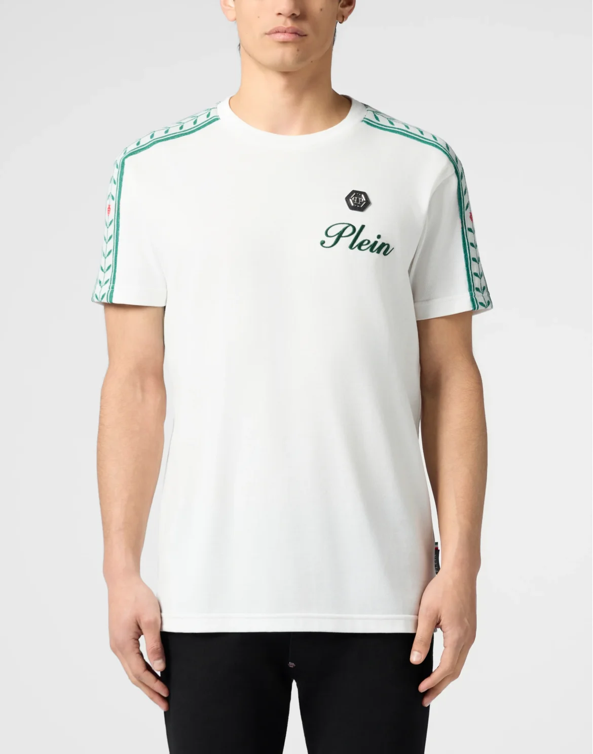 Piquet Round Neck T-Shirt Plein Tennis, цвет: Бежевый