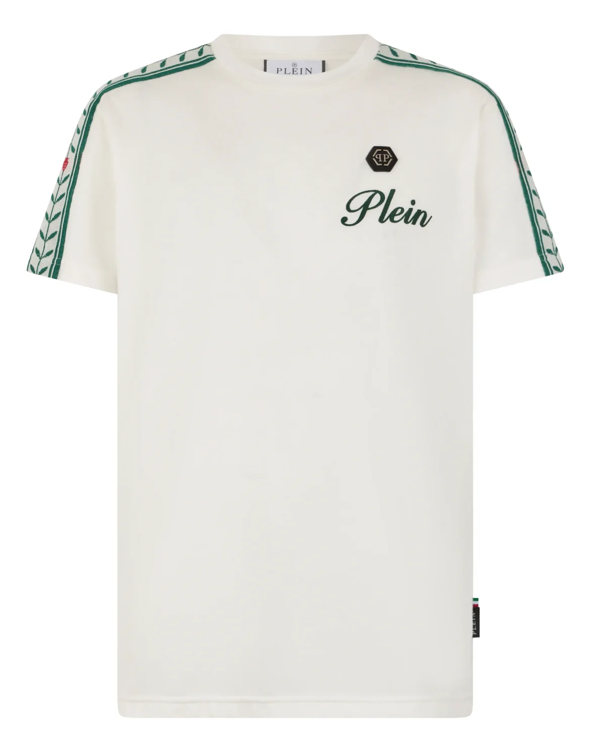 Piquet Round Neck T-Shirt Plein Tennis, цвет: Бежевый