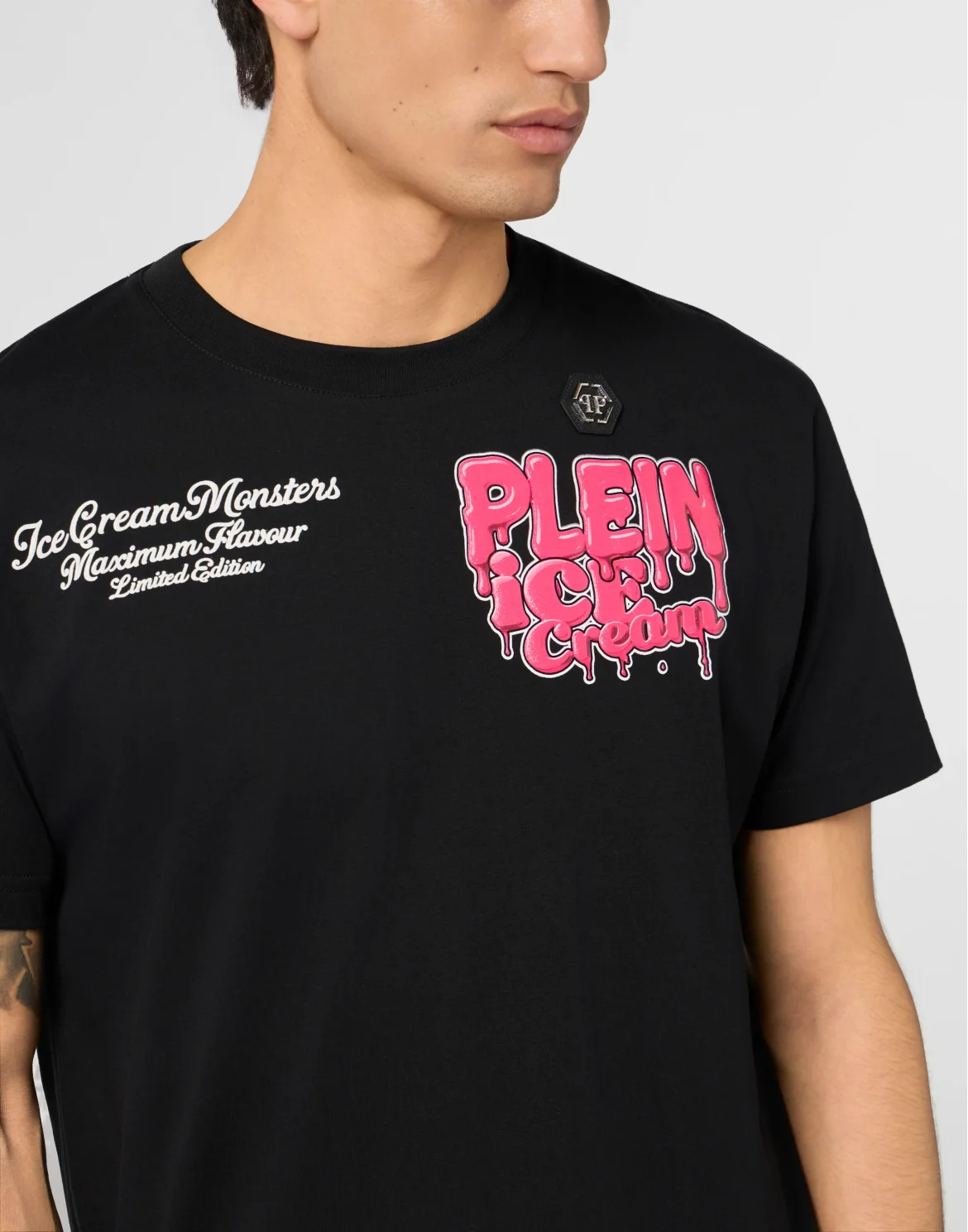 Round Neck T-Shirt Gelato Monsters, цвет: Черный