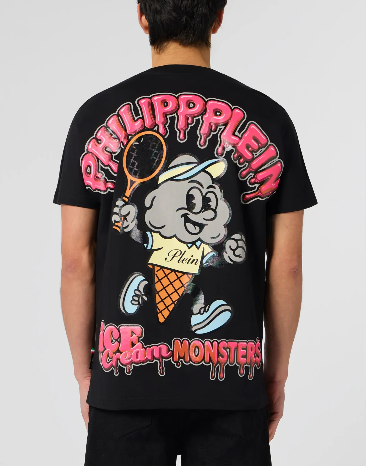 Round Neck T-Shirt Gelato Monsters, цвет: Черный