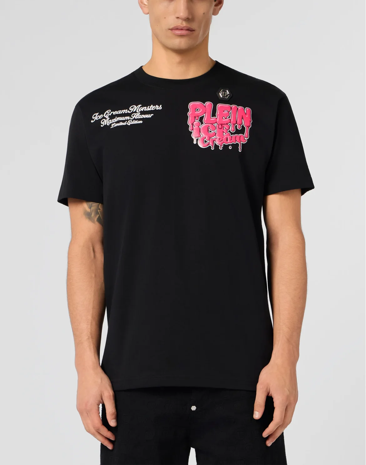 Round Neck T-Shirt Gelato Monsters, цвет: Черный