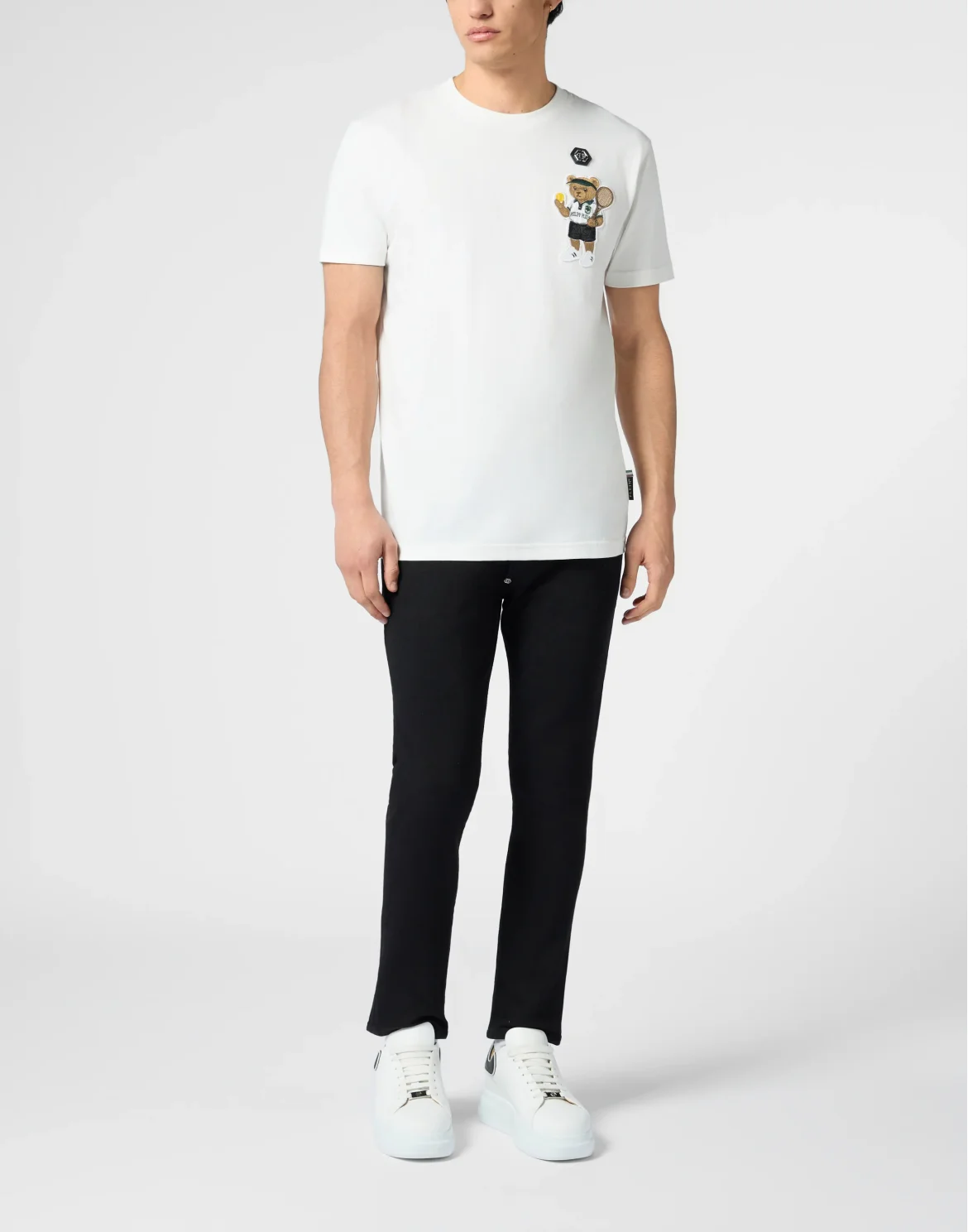 Round Neck T-Shirt Teddy Tennis Patch, цвет: Бежевый
