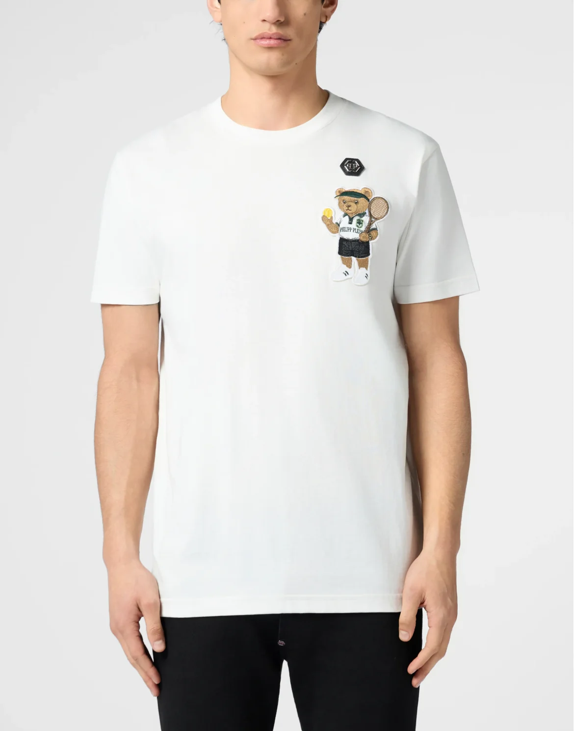 Round Neck T-Shirt Teddy Tennis Patch, цвет: Бежевый