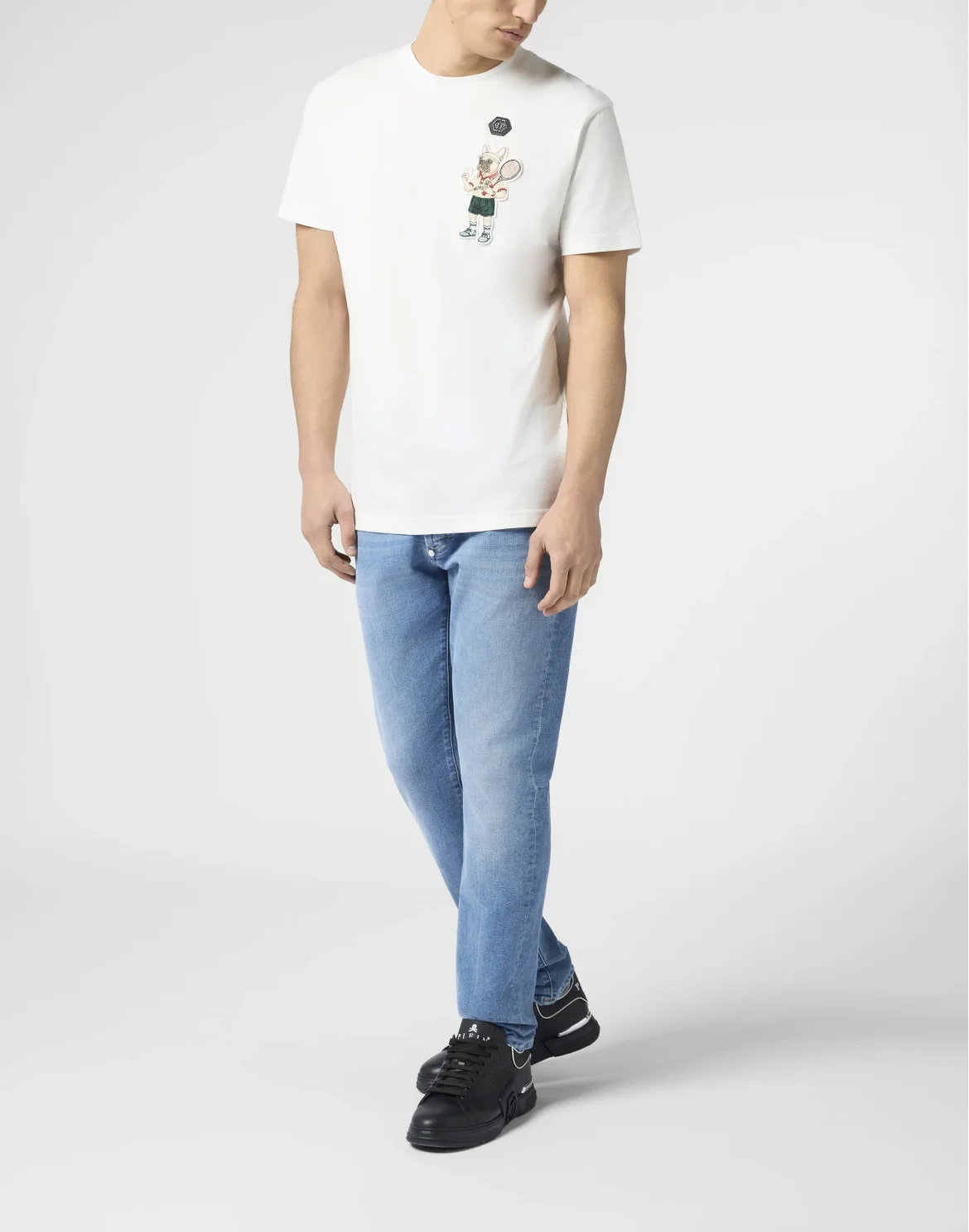 Round Neck T-Shirt New York Tennis Patch, цвет: Бежевый