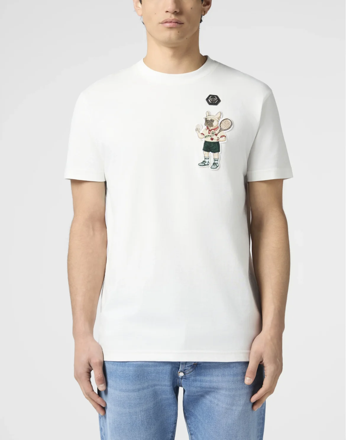 Round Neck T-Shirt New York Tennis Patch, цвет: Бежевый