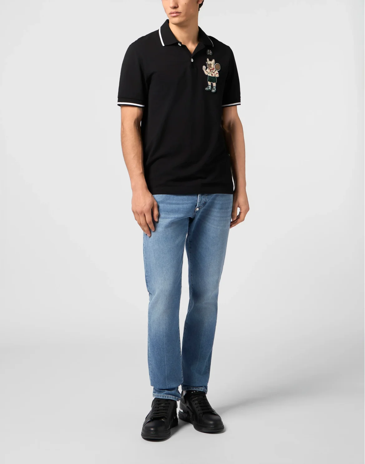 Polo T-Shirt New York Tennis Patch, цвет: Черный