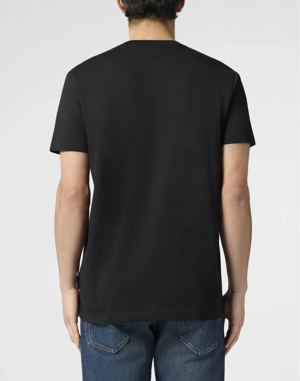 Round Neck T-Shirt Tennis Flamingo Patch, цвет: Черный