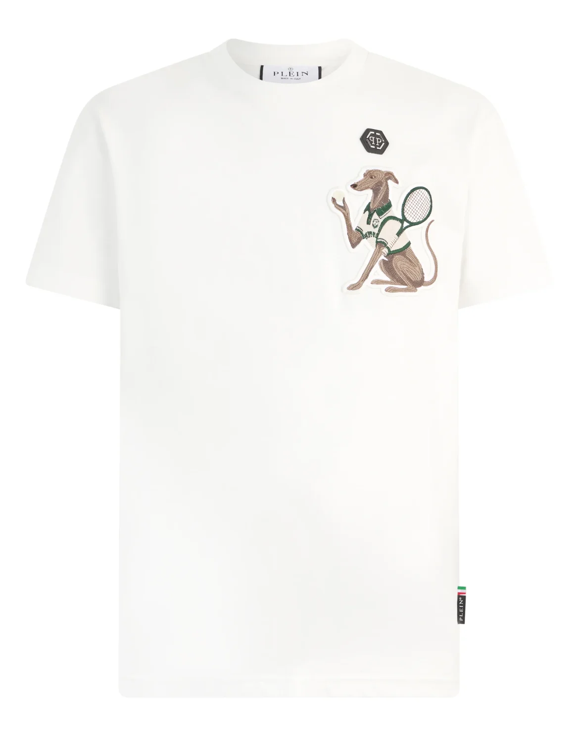 Round Neck T-Shirt Tennis Pet Patch, цвет: Бежевый