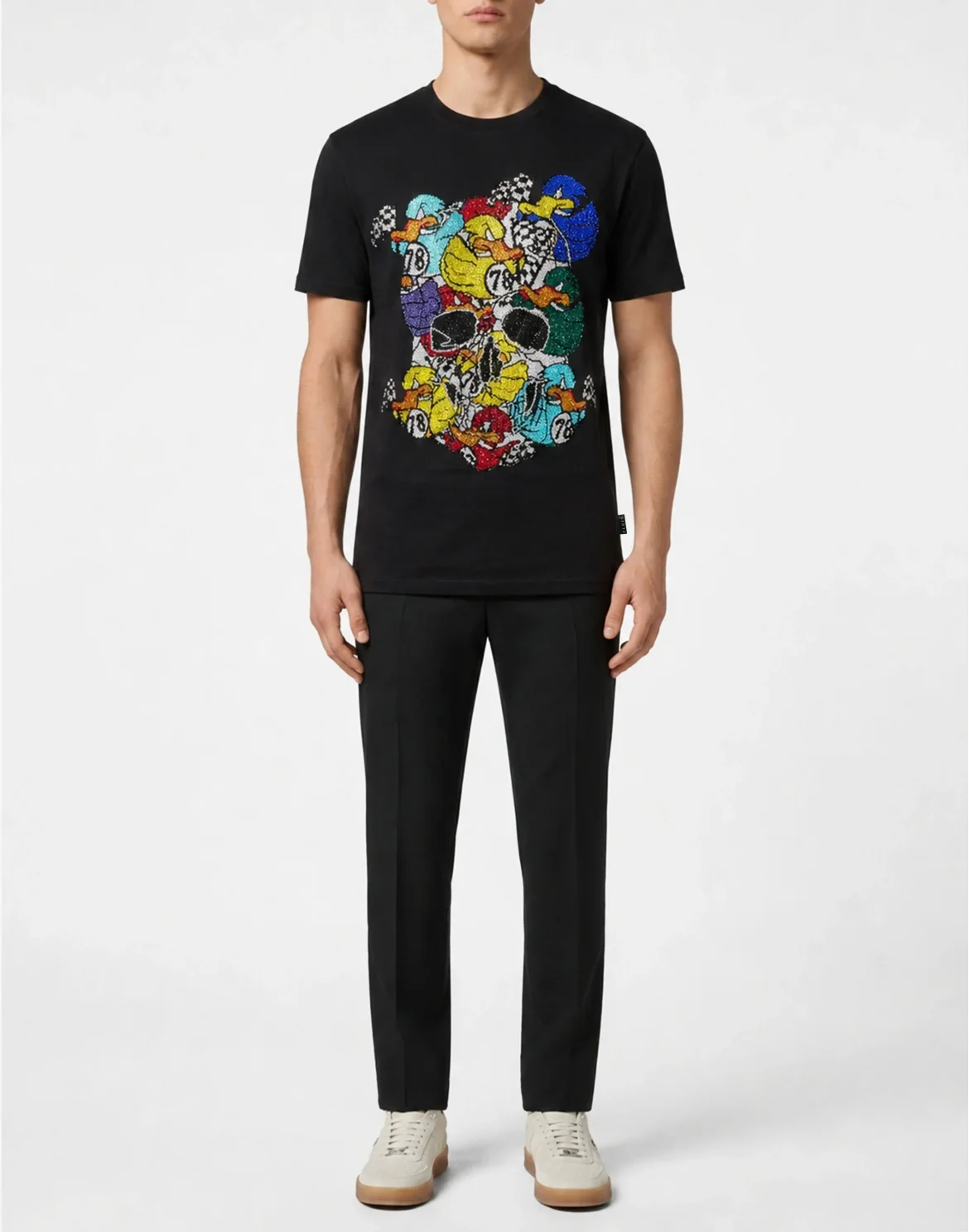 Round Neck T-Shirt Gelato Monsters, цвет: Черный