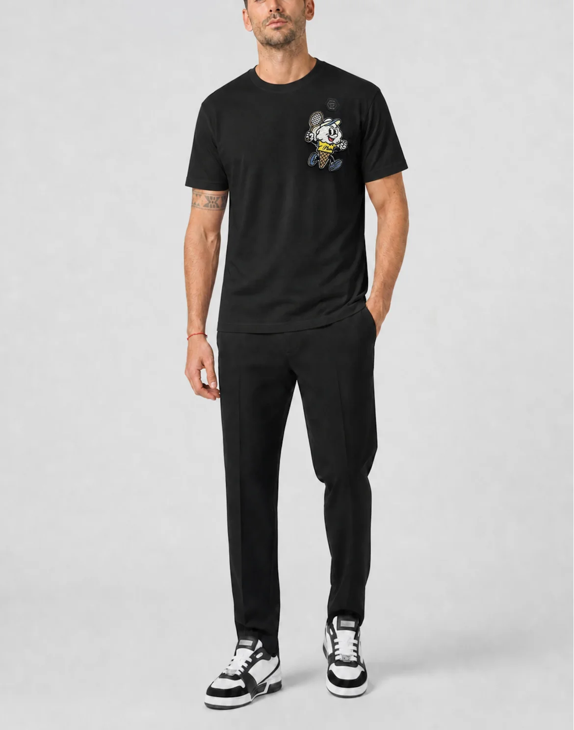 Round Neck T-Shirt Gelato Monsters, цвет: Черный
