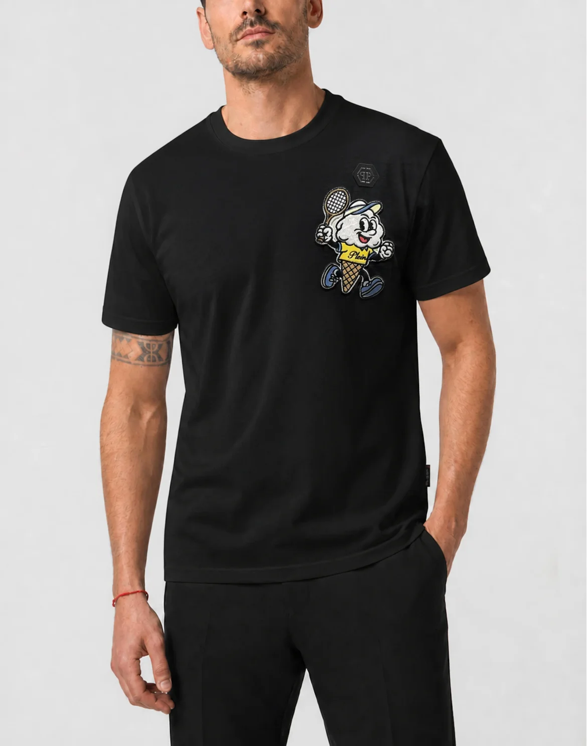 Round Neck T-Shirt Gelato Monsters, цвет: Черный