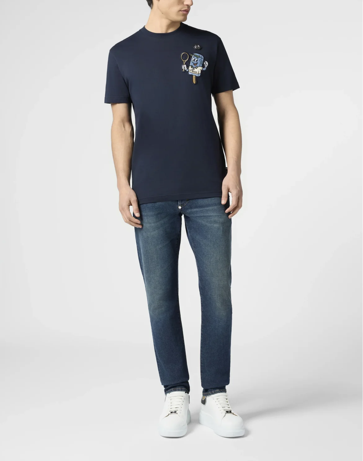 Round Neck T-Shirt Gelato Monsters, цвет: Синий