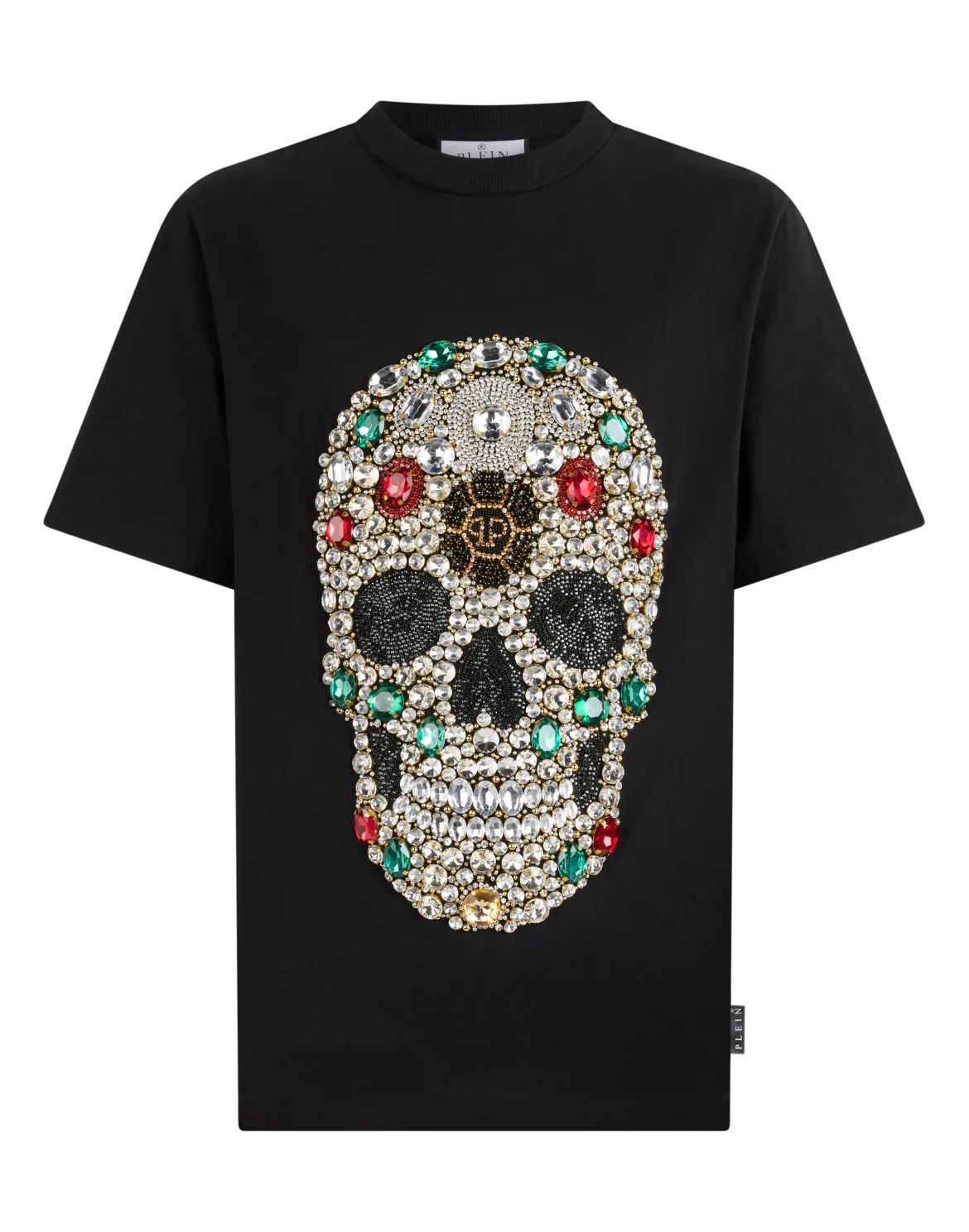 Round Neck T-Shirt Skull Stones, цвет: Черный
