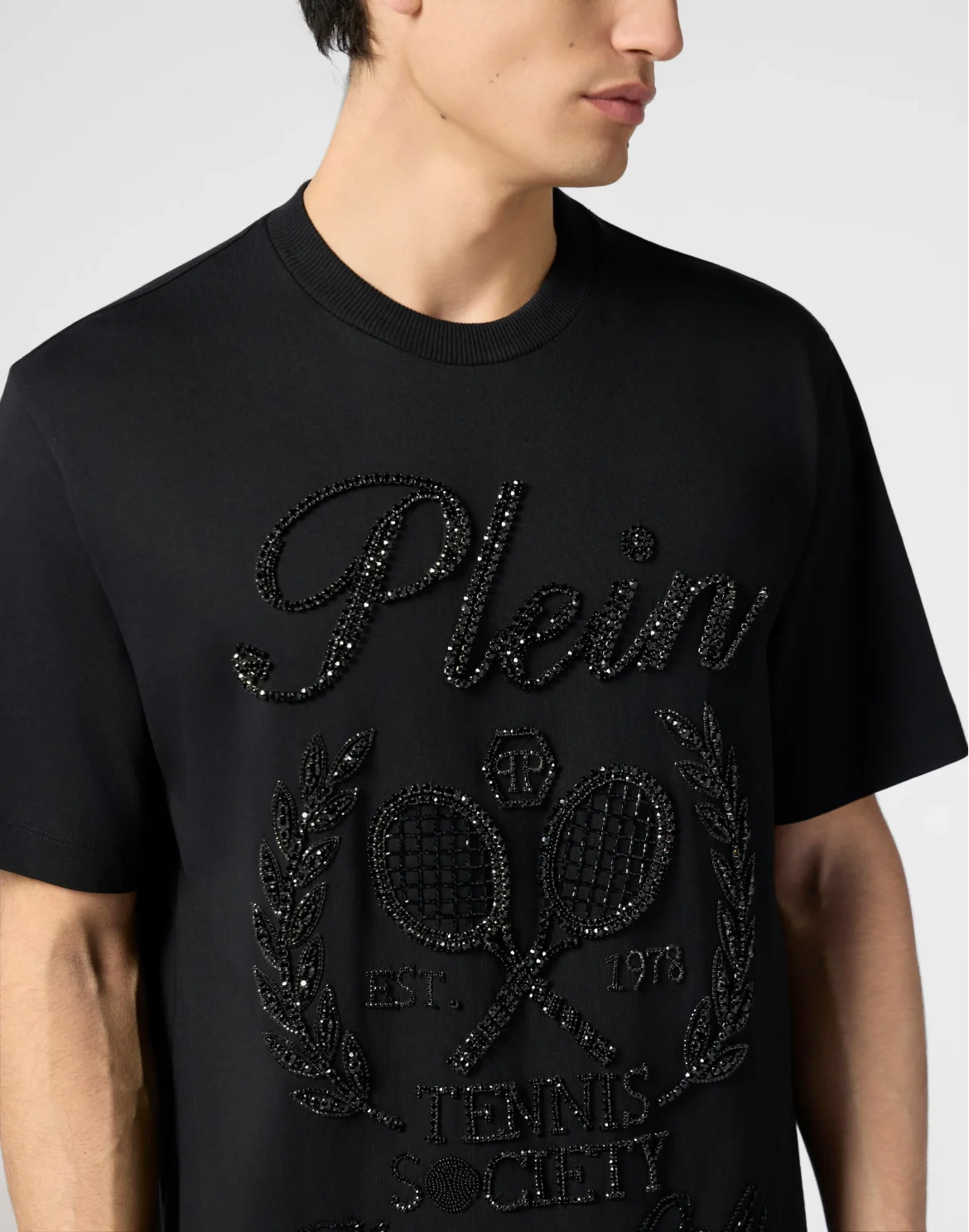 Round Neck T-Shirt Tennis Society, цвет: Черный