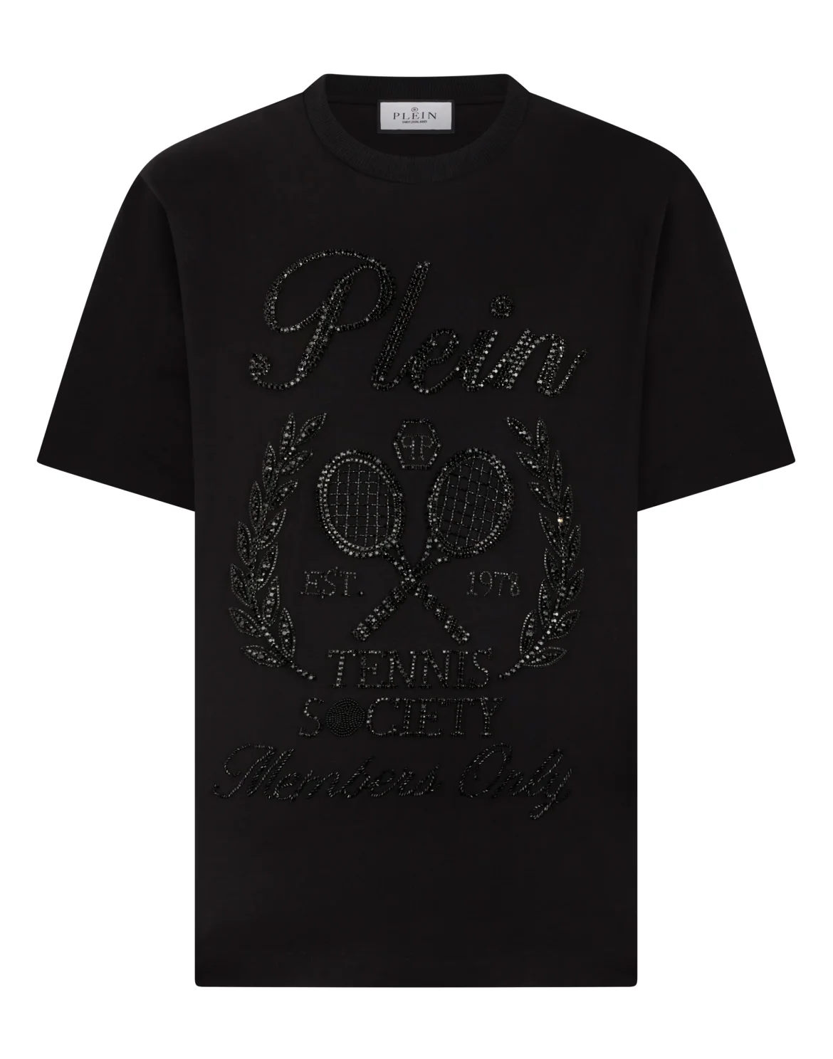 Round Neck T-Shirt Tennis Society, цвет: Черный