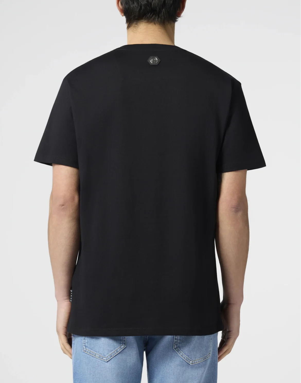 Round Neck T-Shirt Skull Tennis Club, цвет: Черный