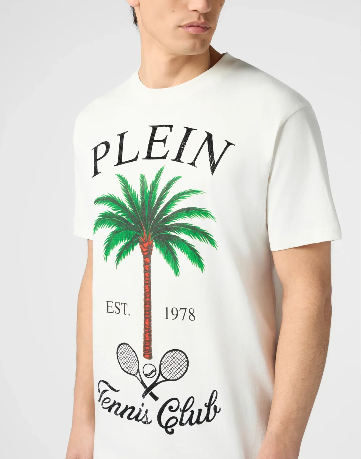 Round Neck T-Shirt Tennis Club Stones, цвет: Бежевый