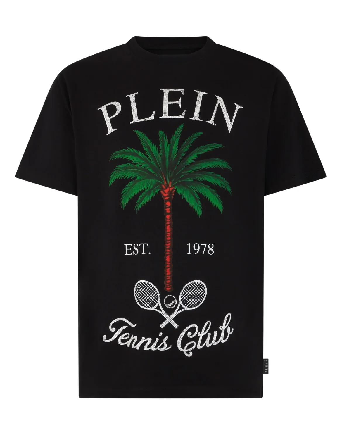 Round Neck T-Shirt Tennis Club Stones, цвет: Черный