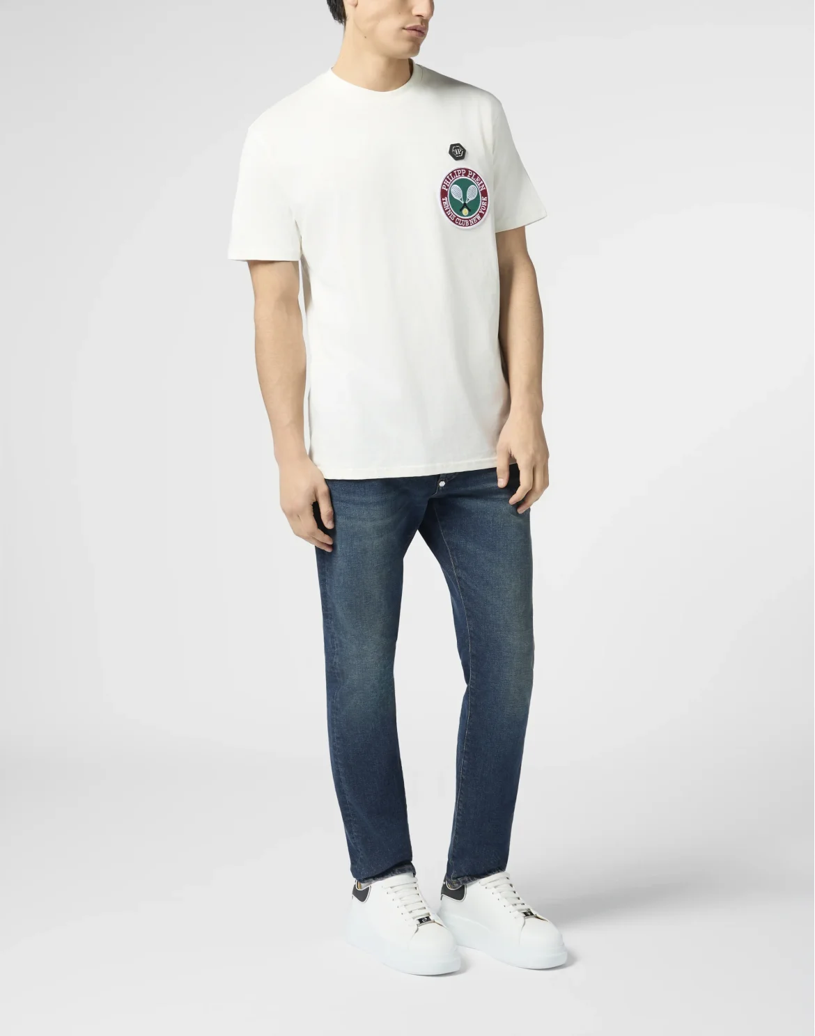 Round Neck T-Shirt Patch Tennis, цвет: Бежевый
