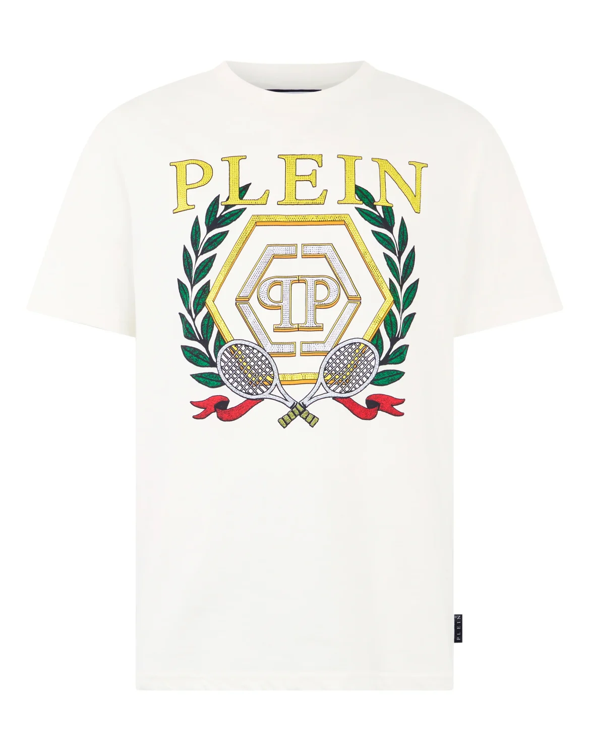 Round Neck T-Shirt Tennis Crest, цвет: Бежевый