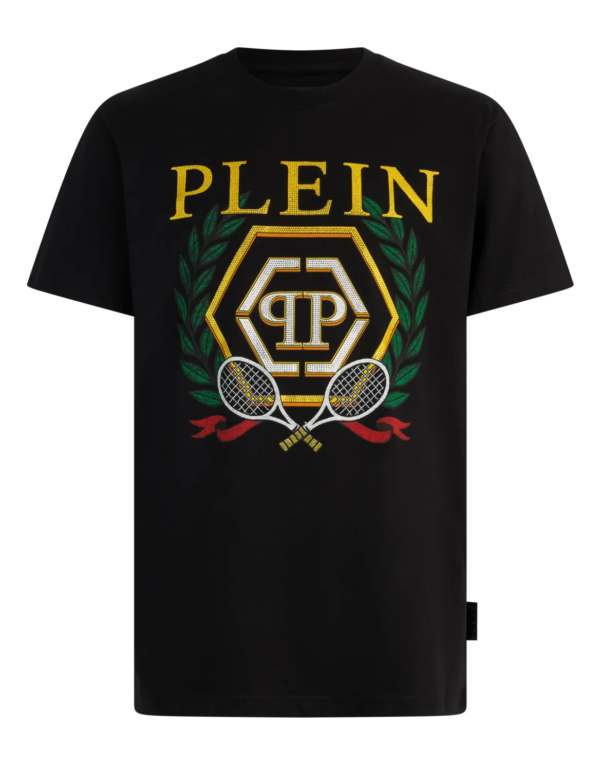 Round Neck T-Shirt Tennis Crest, цвет: Черный