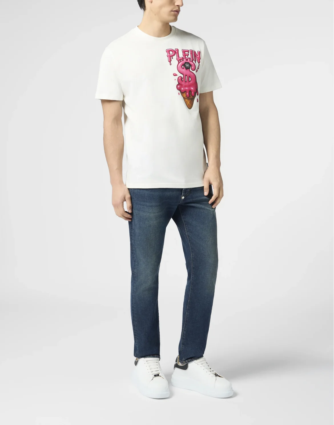 Round Neck T-Shirt Ice Cream Dollar, цвет: Бежевый