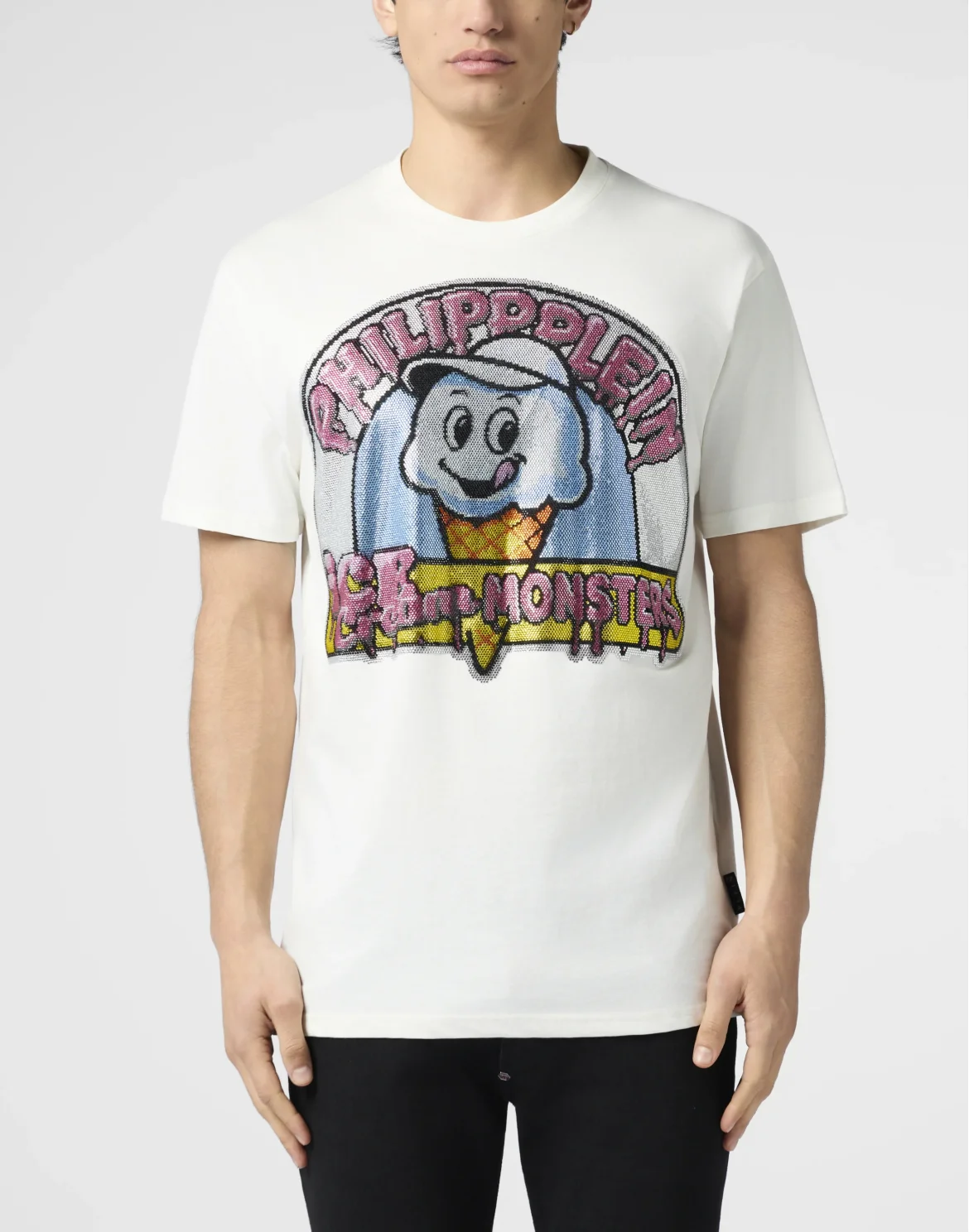 Round Neck T-Shirt Ice Cream Monsters, цвет: Бежевый