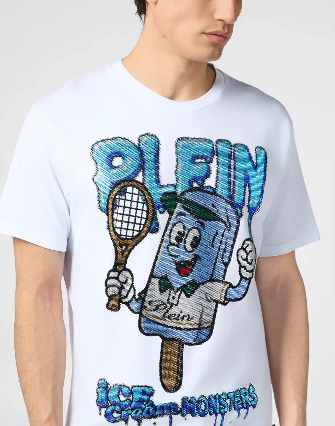 Round Neck T-Shirt Ice Cream Tennis, цвет: Белый