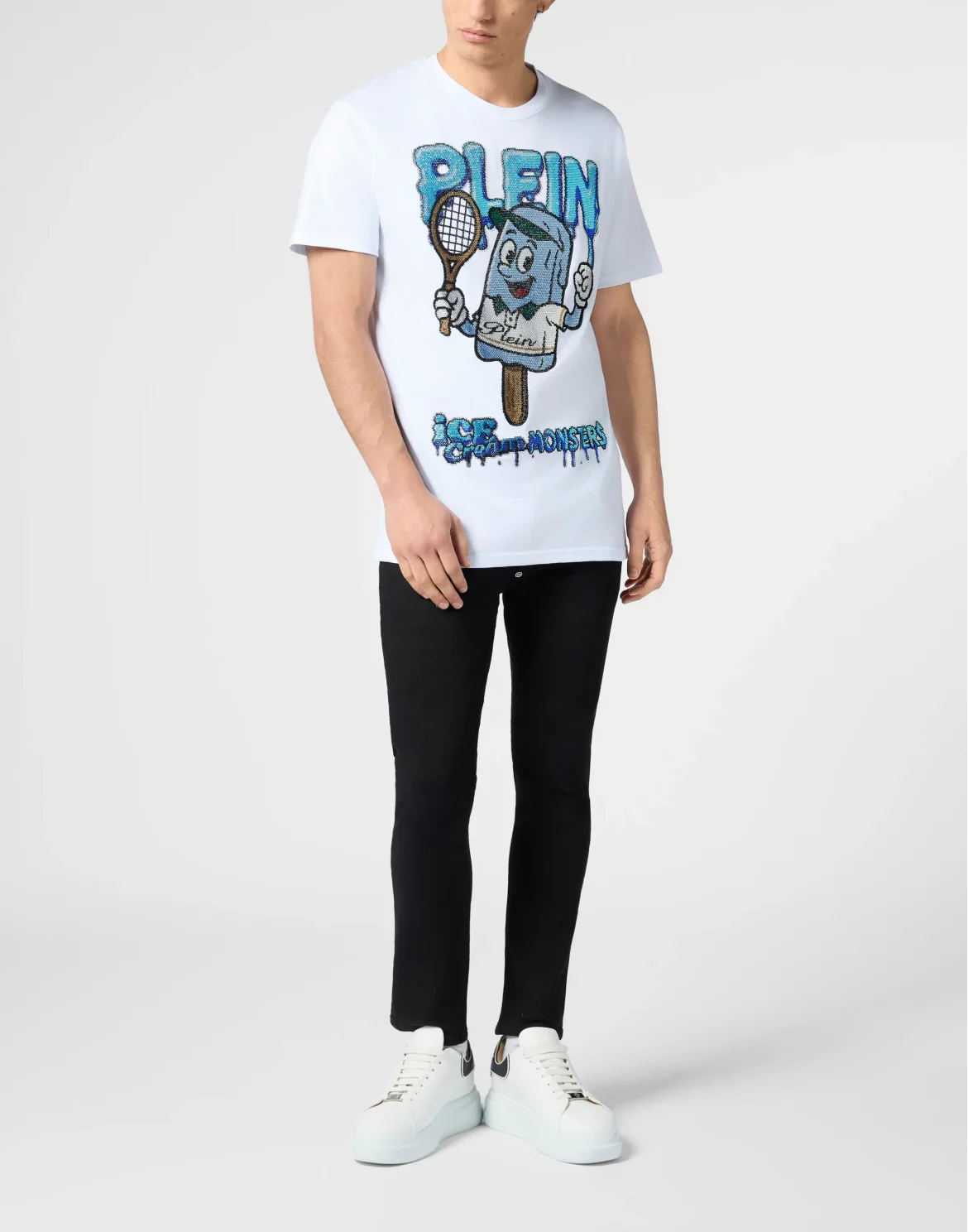Round Neck T-Shirt Ice Cream Tennis, цвет: Белый