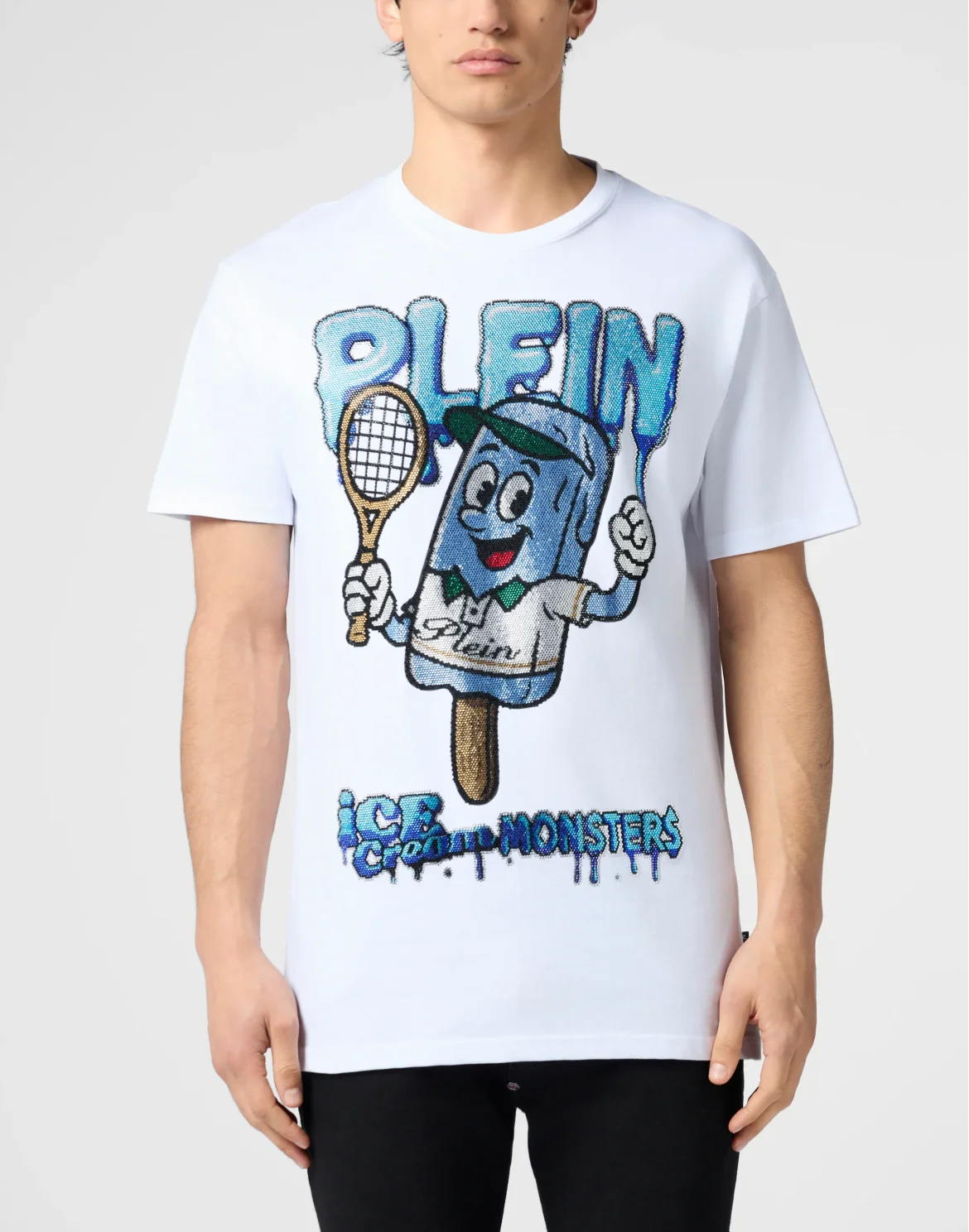 Round Neck T-Shirt Ice Cream Tennis, цвет: Белый