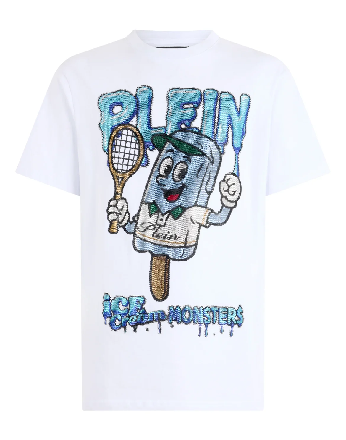 Round Neck T-Shirt Ice Cream Tennis, цвет: Белый