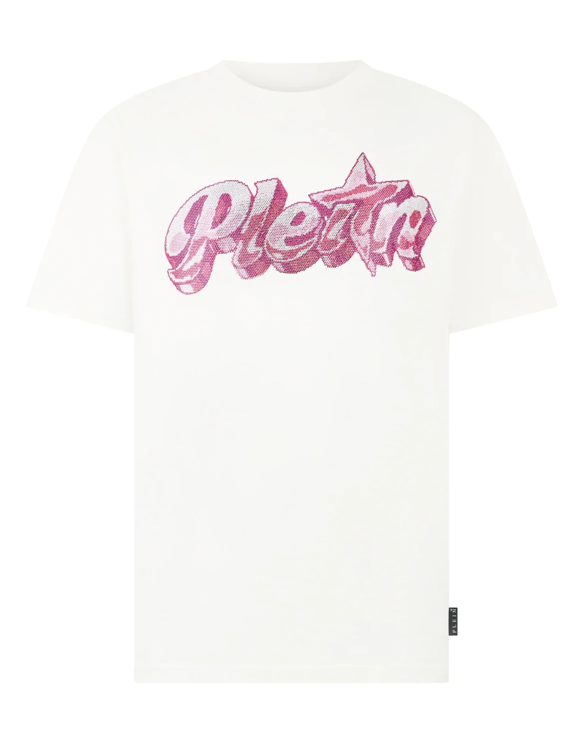 Round Neck T-Shirt Gummy Plein Stones, цвет: Бежевый