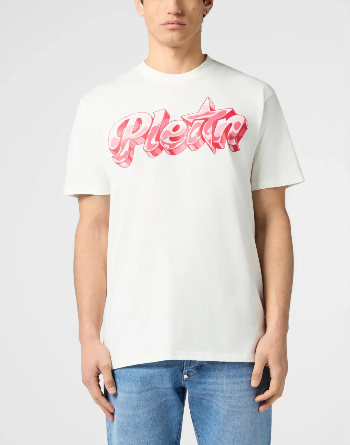 Round Neck T-Shirt Puffy Gummy Plein, цвет: Бежевый