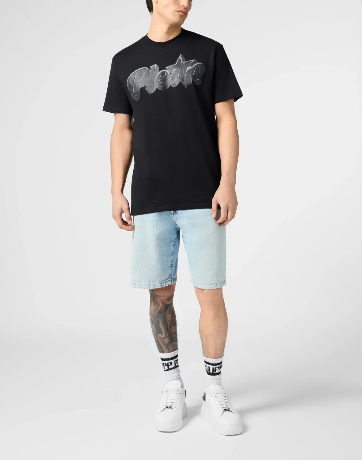 Round Neck T-Shirt Puffy Gummy Plein, цвет: Черный