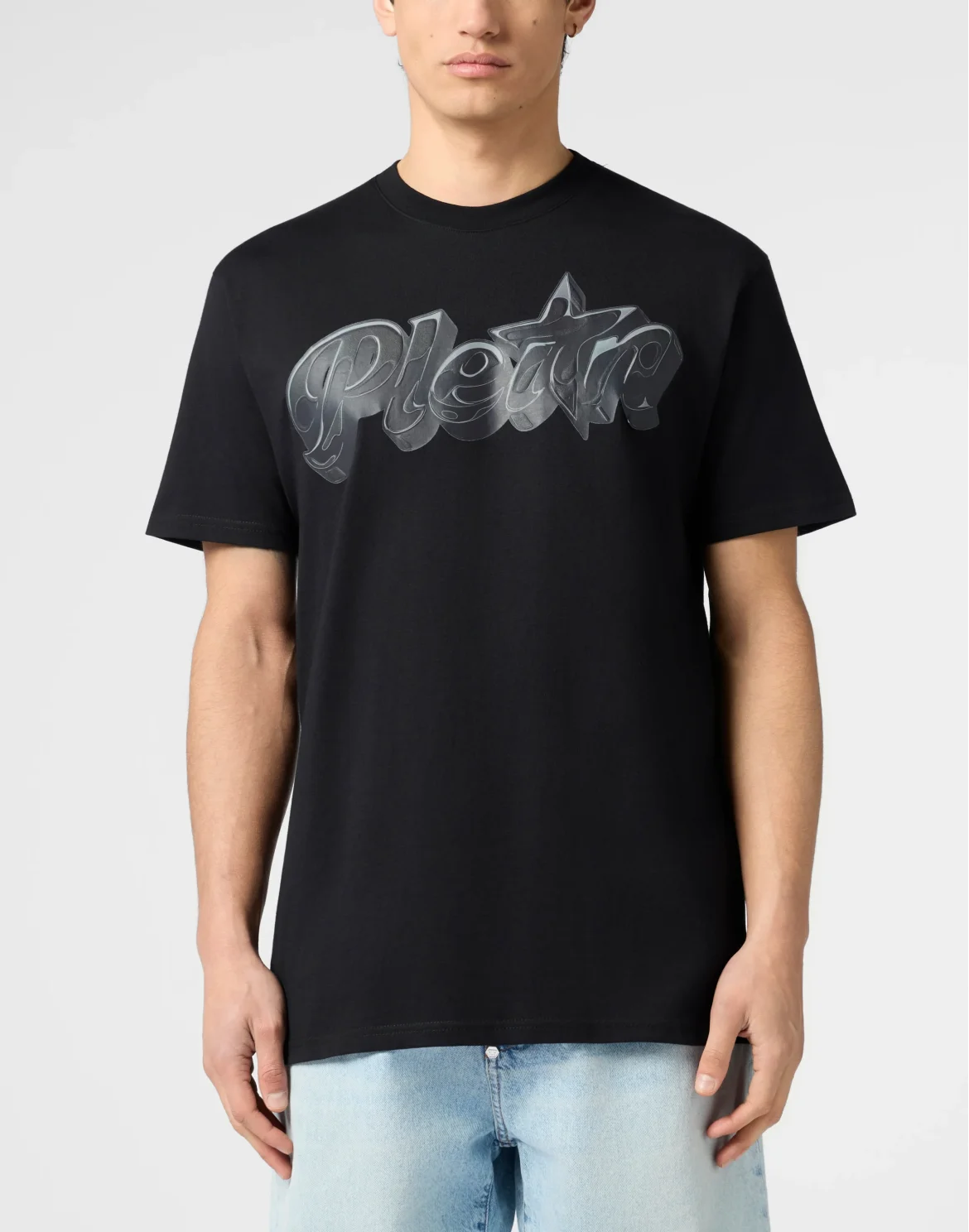 Round Neck T-Shirt Puffy Gummy Plein, цвет: Черный