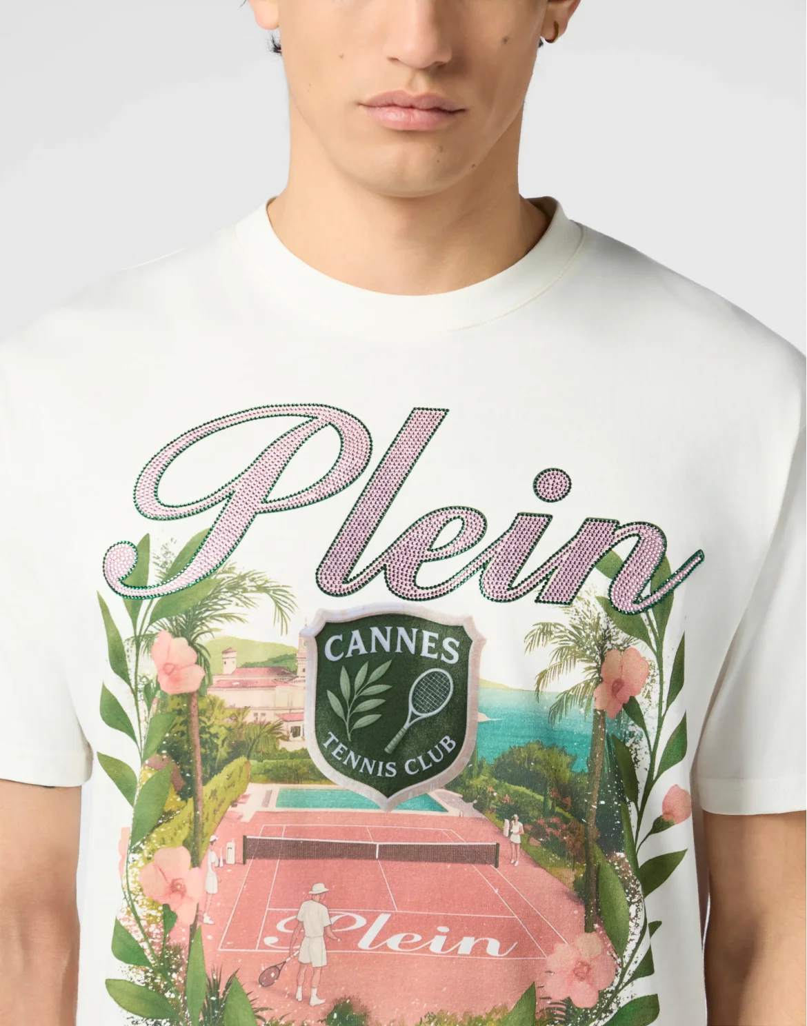Round Neck T-Shirt Cannes Tennis Club, цвет: Бежевый