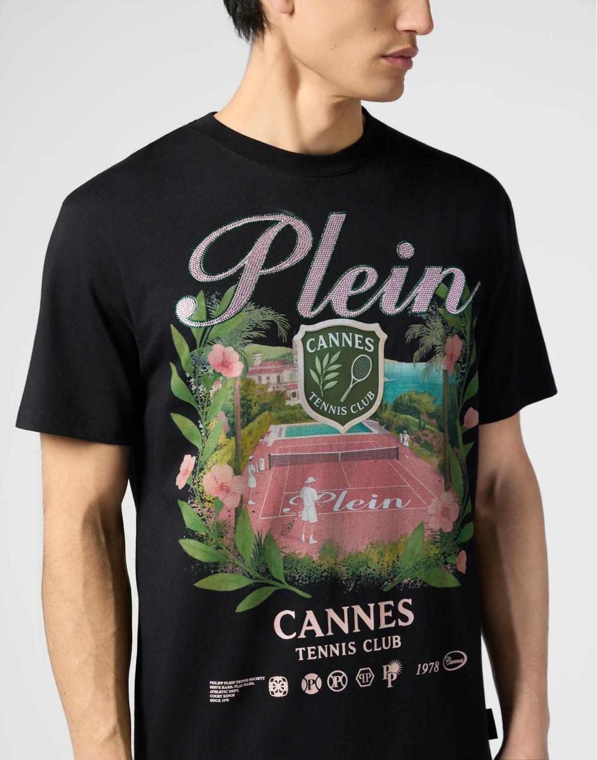 Round Neck T-Shirt Cannes Tennis Club, цвет: Черный