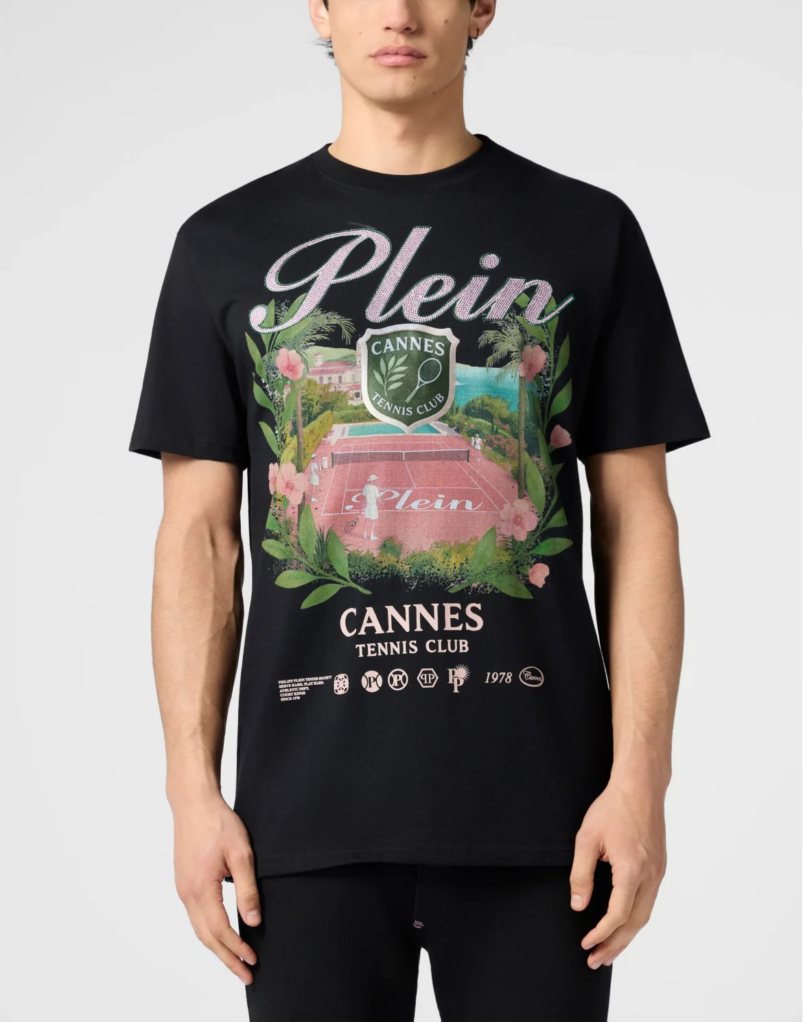 Round Neck T-Shirt Cannes Tennis Club, цвет: Черный